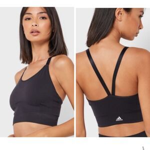 Adidas Black Prime Knit Seamless Sports Bra Large